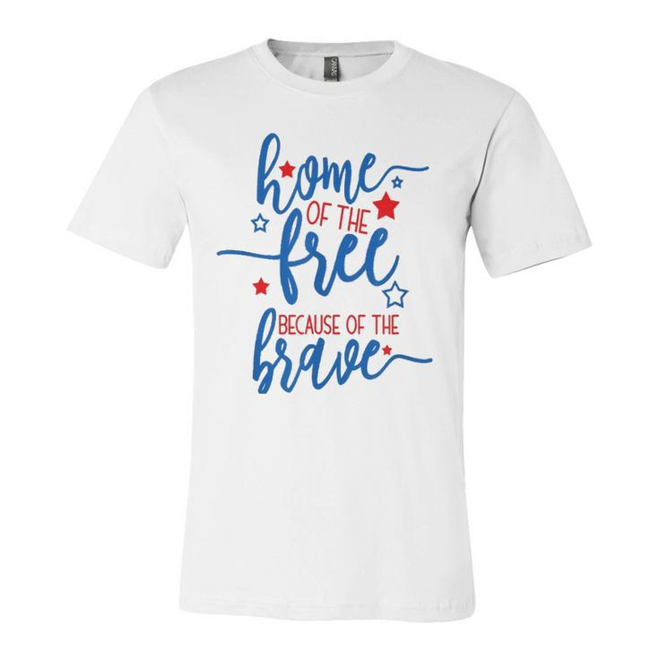 America Home Of The Free Because Of The Brave Usa Jersey T-Shirt