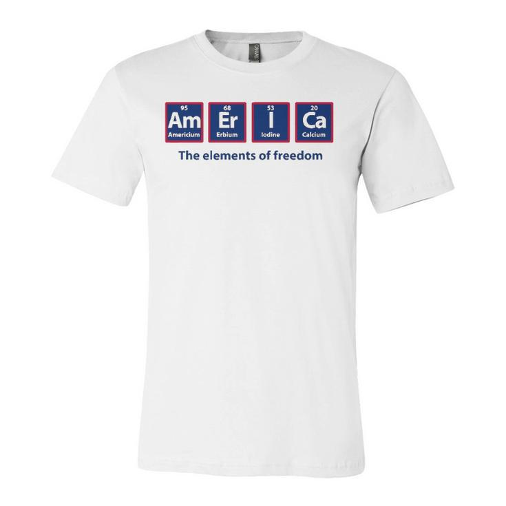 America Periodic Table Patriotic Usa 4Th Of July Jersey T-Shirt