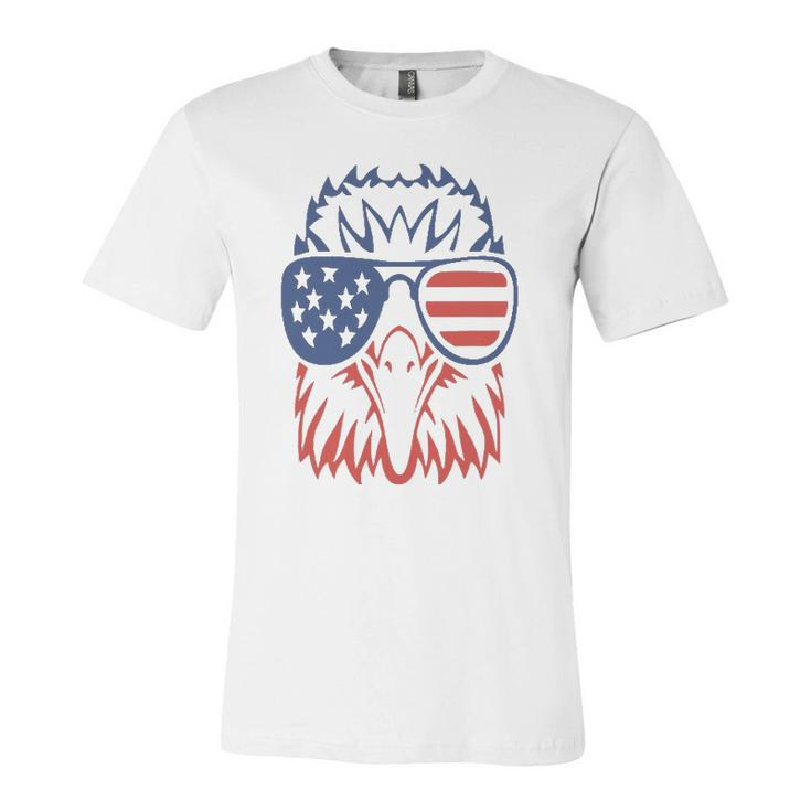 American Flag Eagle 4Th Of July Usa Sunglasses Patriotic Jersey T-Shirt