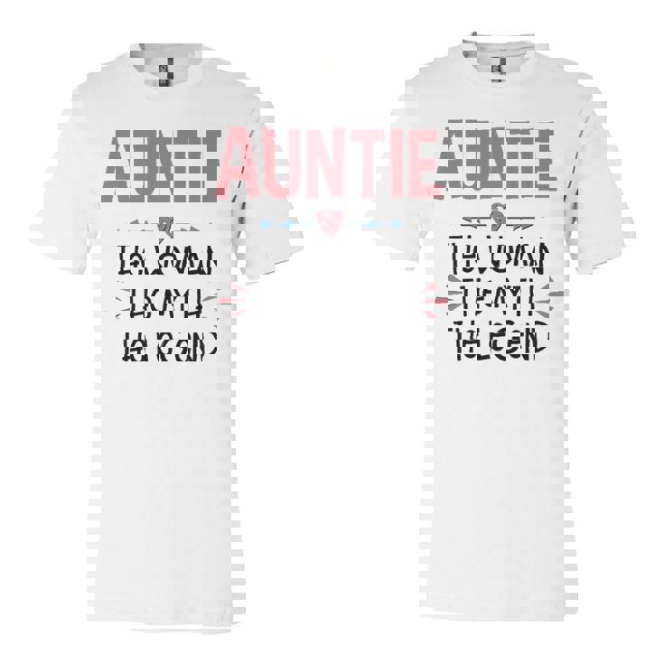 Auntie Gift   Auntie The Woman The Myth The Legend Unisex Jersey Short Sleeve Crewneck Tshirt