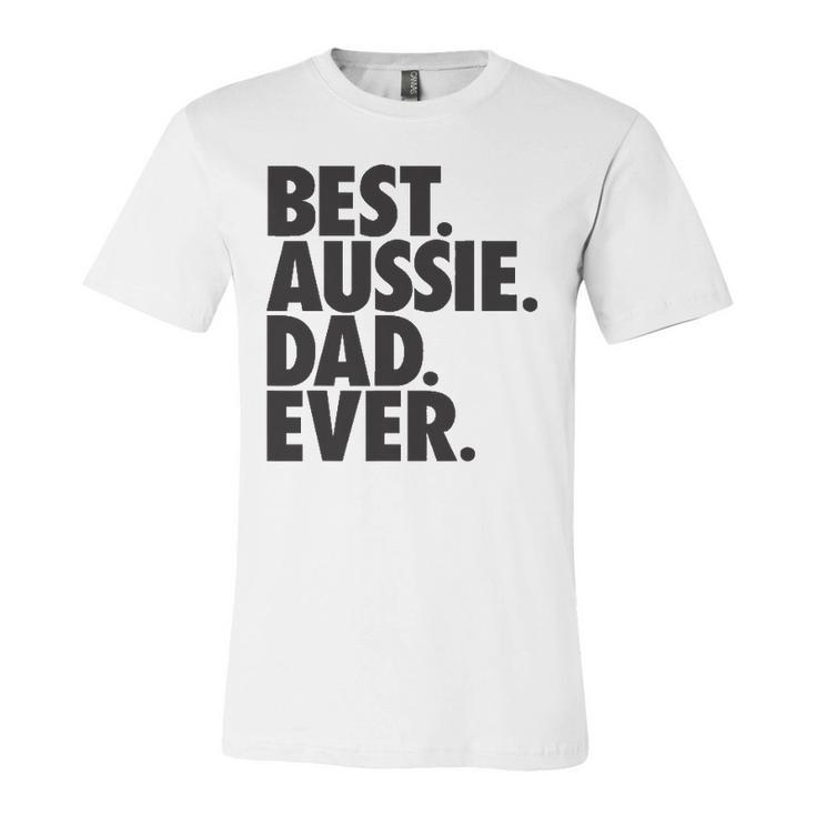 Aussie Dad Australian Shepherd Dog Dad Jersey T-Shirt