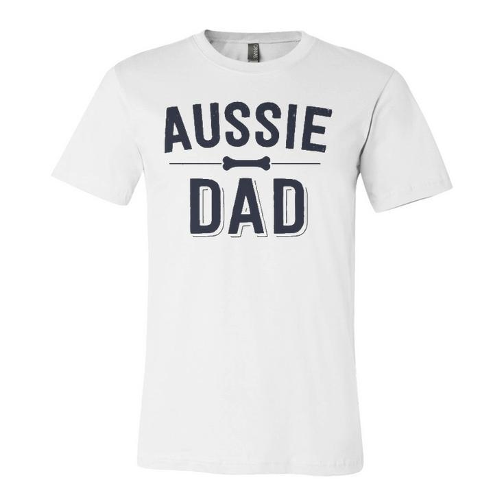 Aussie Dad Red Merle Australian Shepherd Farm Dog Father Jersey T-Shirt