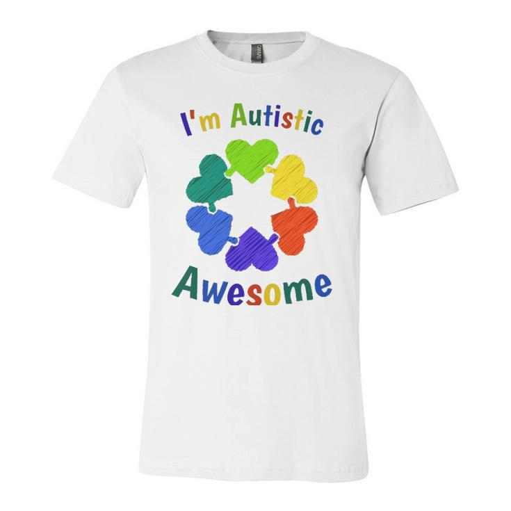 Im Autistic Means Im Awesome Autism Awareness Jersey T-Shirt