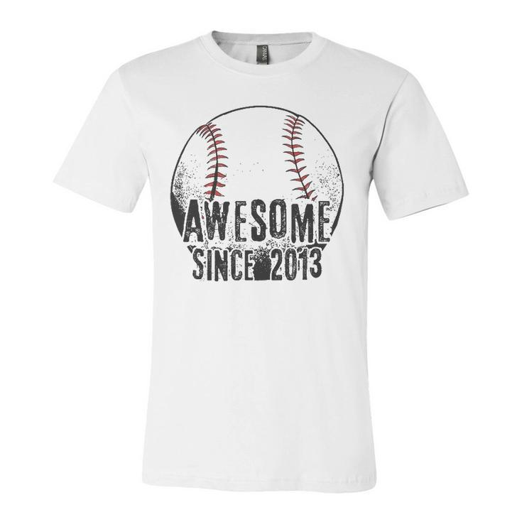 Awesome Since 2013 9 Years Old Baseball Player 9Th Birthday Jersey T-Shirt