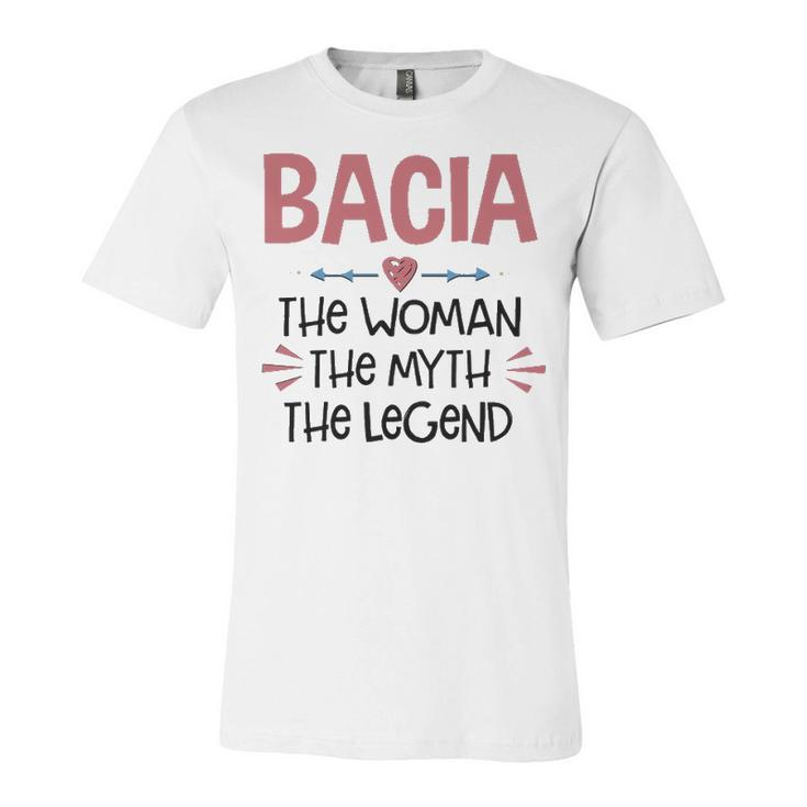 Bacia Grandma Gift   Bacia The Woman The Myth The Legend Unisex Jersey Short Sleeve Crewneck Tshirt