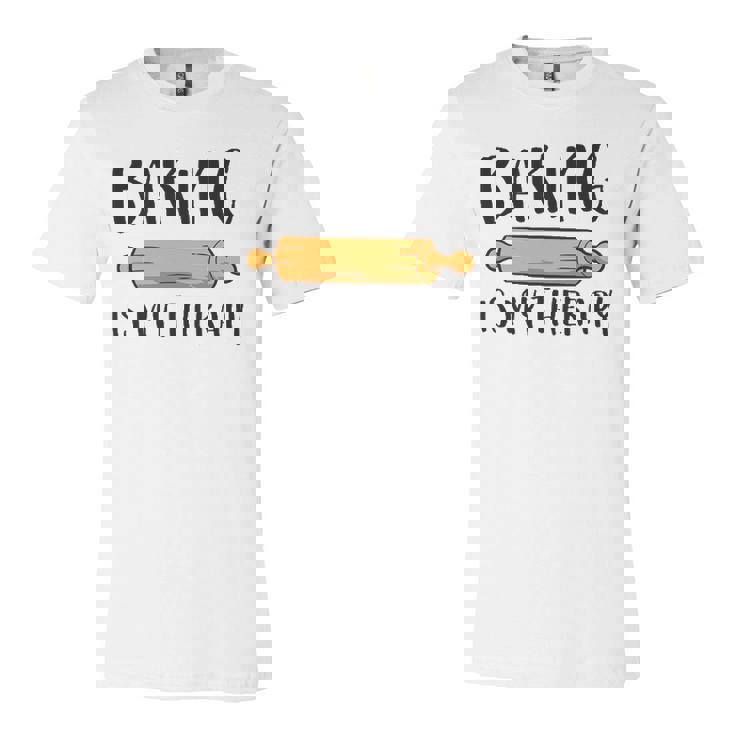 Baking Is My Therapy Cookie Baking Baker Jersey T-Shirt