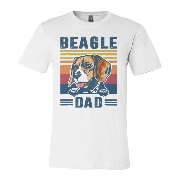 Beagle Dad Father Retro Beagle Dog Dad Jersey T-Shirt