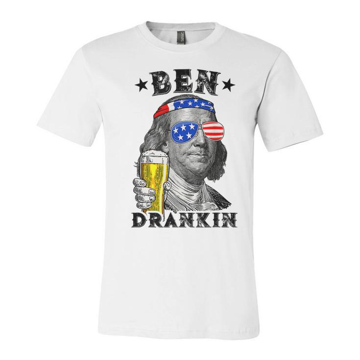 Ben Drankin Benjamin Funny Drink Beer 4Th Of July   Unisex Jersey Short Sleeve Crewneck Tshirt