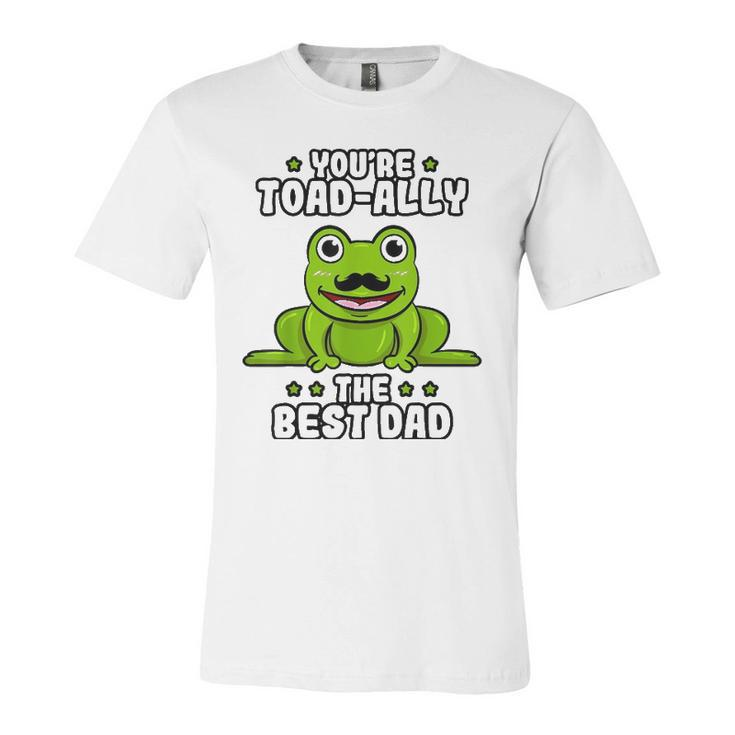 Best Dad Daddy Frog Toad Ally Fathers Day Toad Froggy Jersey T-Shirt