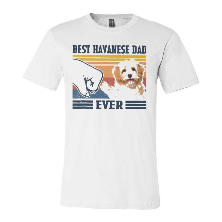 Best Havanese Dad Ever Vintage Father Day Christmas Jersey T-Shirt
