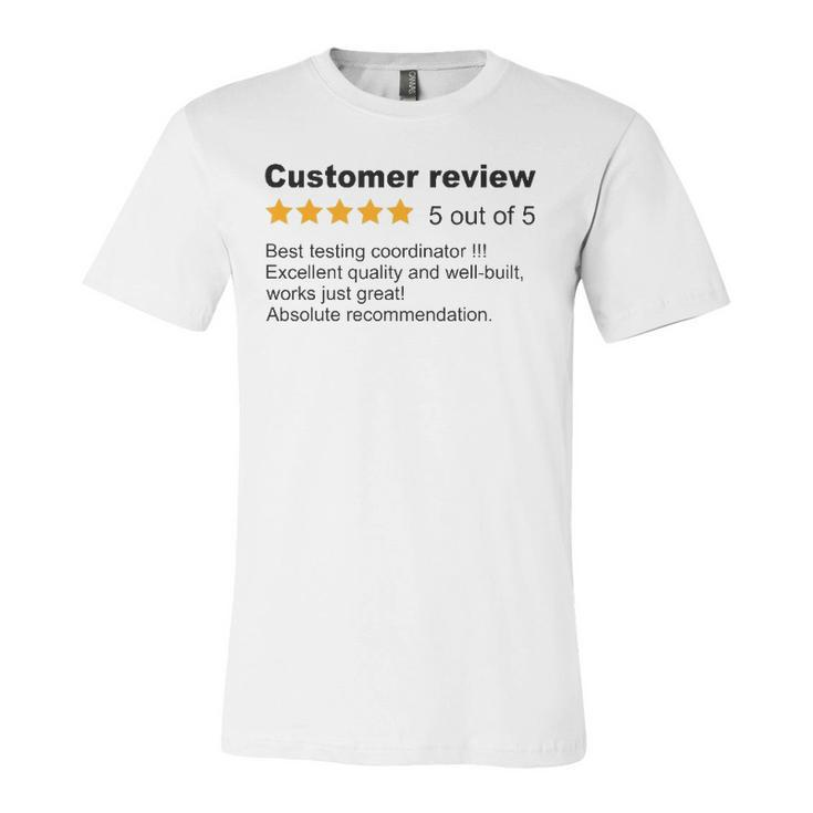 Best Testing Coordinator Review Job Profession Jersey T-Shirt