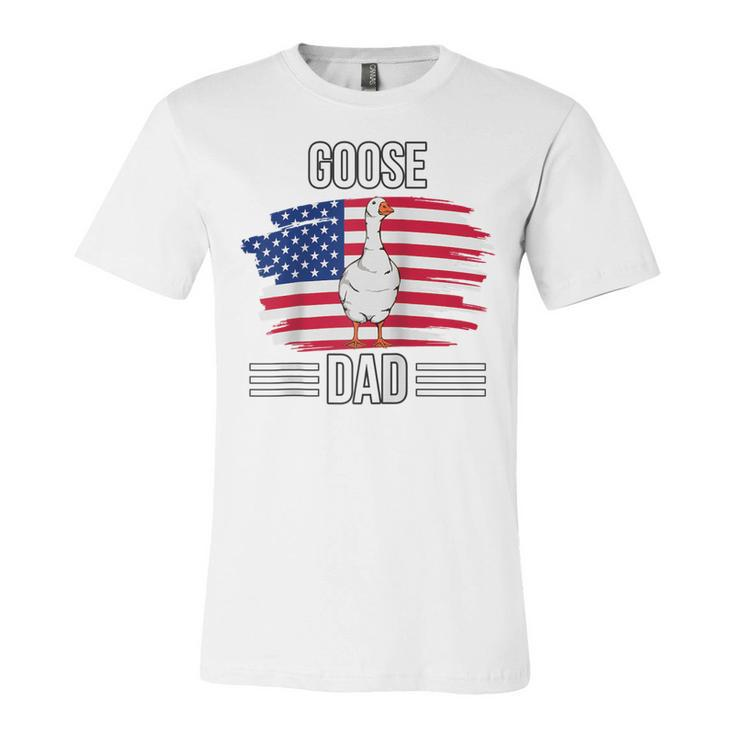 Bird Us Flag 4Th Of July Fathers Day Goose Dad  Unisex Jersey Short Sleeve Crewneck Tshirt