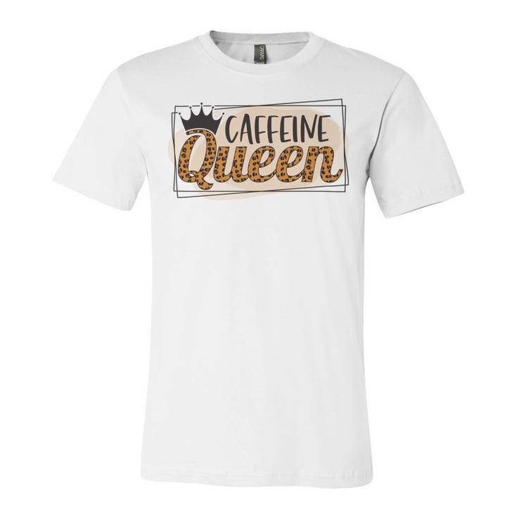 Caffeine Queen Graphic Shirt Design  Unisex Jersey Short Sleeve Crewneck Tshirt