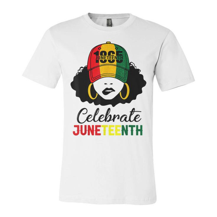 Celebrate Junenth 1865 Black Girl Magic Melanin Jersey T-Shirt