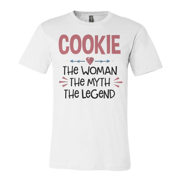 Cookie Grandma Gift   Cookie The Woman The Myth The Legend Unisex Jersey Short Sleeve Crewneck Tshirt