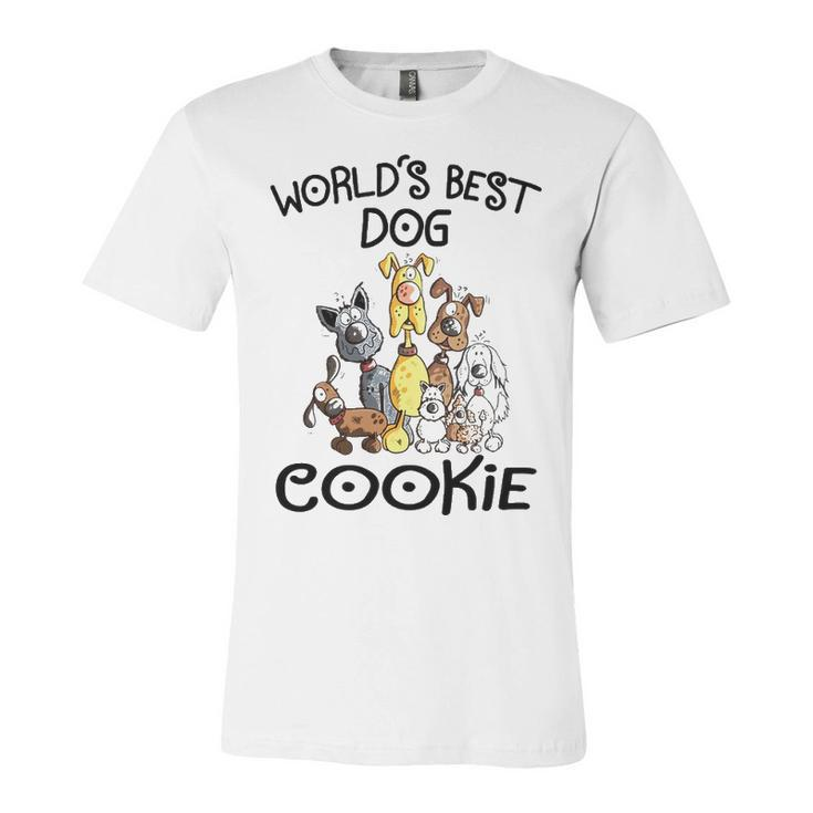 Cookie Grandma Gift   Worlds Best Dog Cookie Unisex Jersey Short Sleeve Crewneck Tshirt