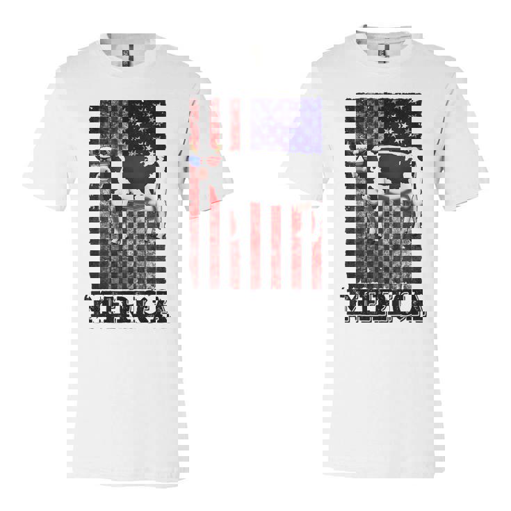 Cow Merica 4Th Of July Patriotic American  Unisex Jersey Short Sleeve Crewneck Tshirt