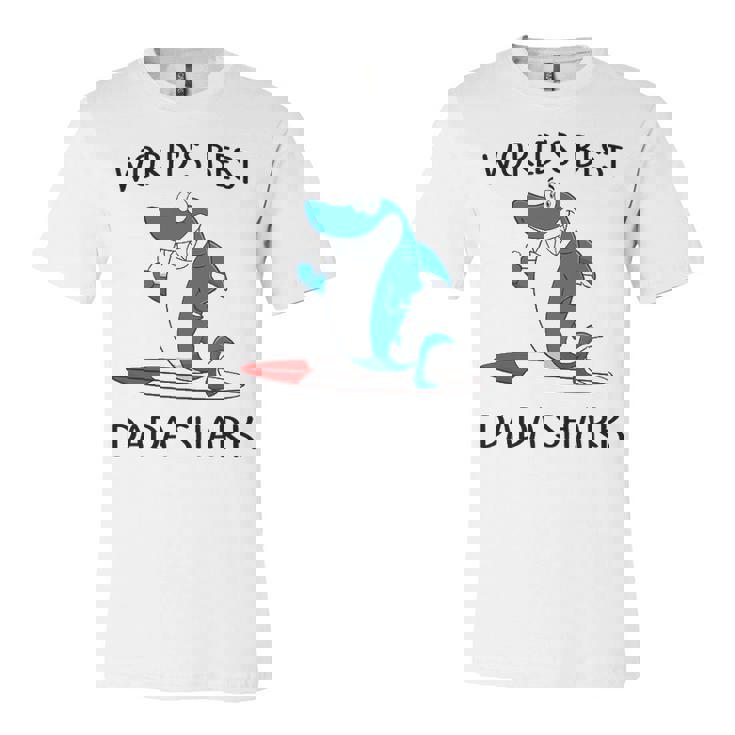 Dada Grandpa Gift   Worlds Best Dada Shark Unisex Jersey Short Sleeve Crewneck Tshirt