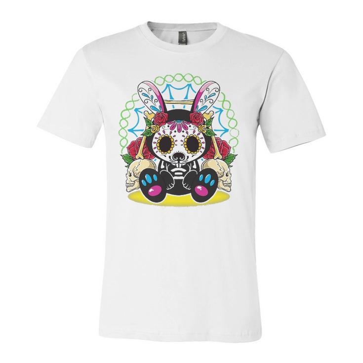 Day Of The Dead Dia De Los Muertos Bunny Sugar Skull Jersey T-Shirt