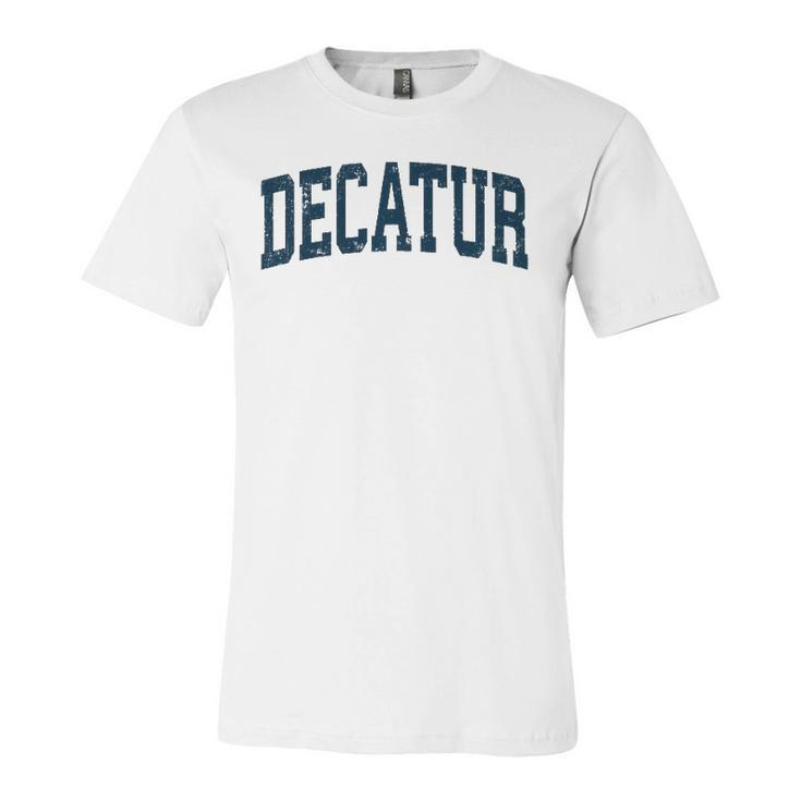 Decatur Georgia Ga Vintage Athletic Sports Navy Jersey T-Shirt