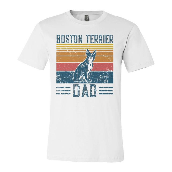Dog Dad Vintage Boston Terrier Dad Jersey T-Shirt