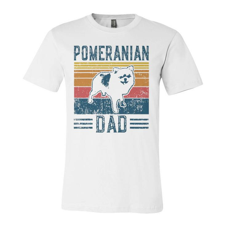 Dog Pomeranian Dog Pom Papa Vintage Pomeranian Dad Jersey T-Shirt