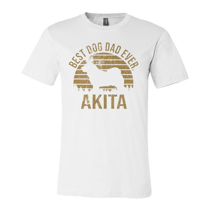 Dogs 365 Best Dog Dad Ever Akita Dog Owner Jersey T-Shirt