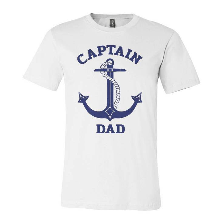Fathers Day Nautical Anchor Captain Dad Jersey T-Shirt