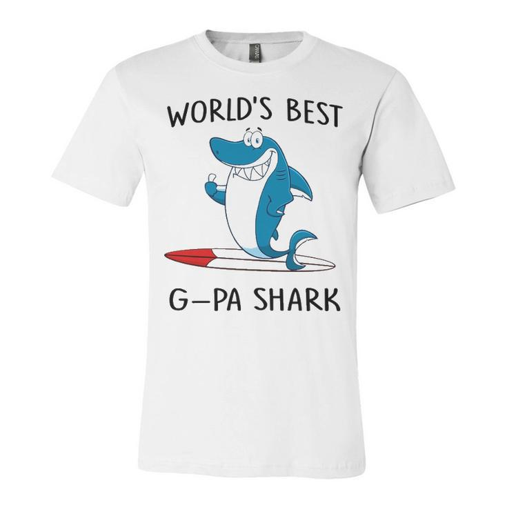 G Pa Grandpa Gift   Worlds Best G Pa Shark Unisex Jersey Short Sleeve Crewneck Tshirt