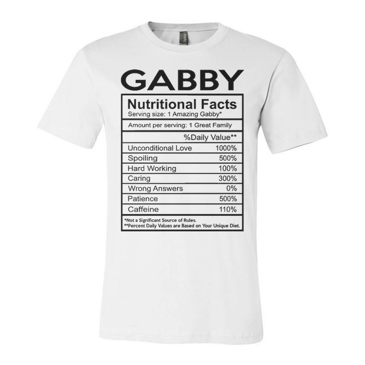 Gabby Grandma Gift   Gabby Nutritional Facts Unisex Jersey Short Sleeve Crewneck Tshirt
