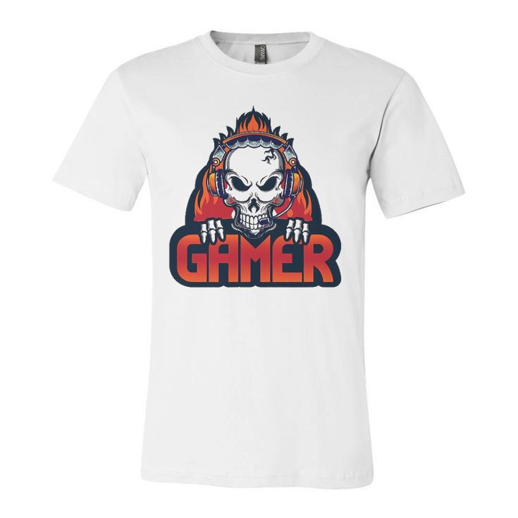 Gaming Headset With Skull Jersey T-Shirt