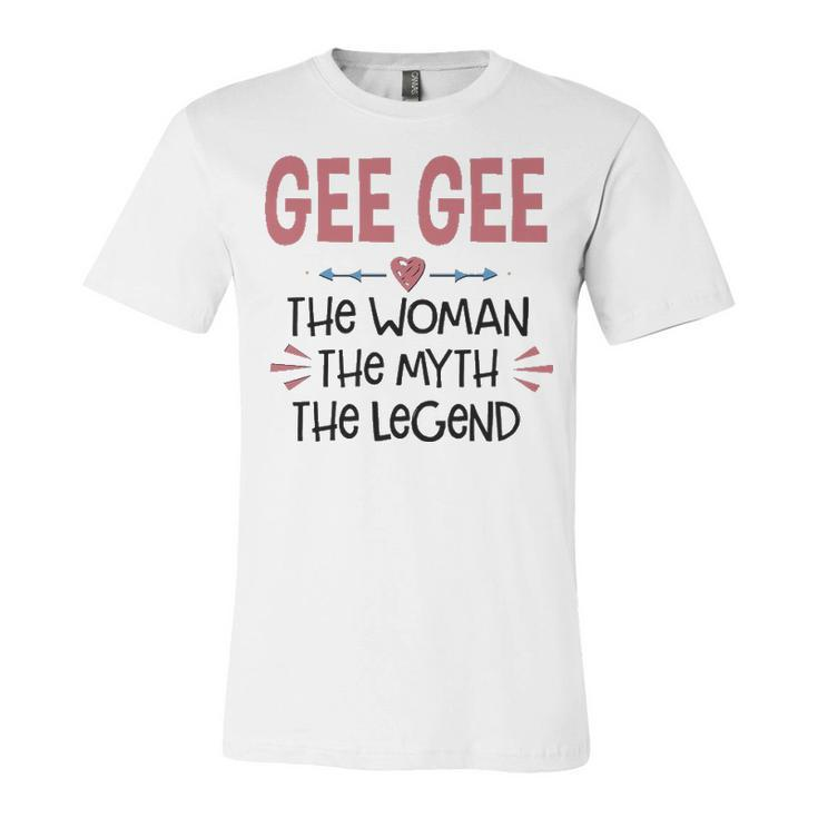 Gee Gee Grandma Gift   Gee Gee The Woman The Myth The Legend V2 Unisex Jersey Short Sleeve Crewneck Tshirt