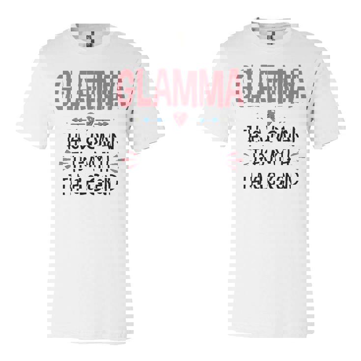 Glamma Grandma Gift   Glamma The Woman The Myth The Legend Unisex Jersey Short Sleeve Crewneck Tshirt