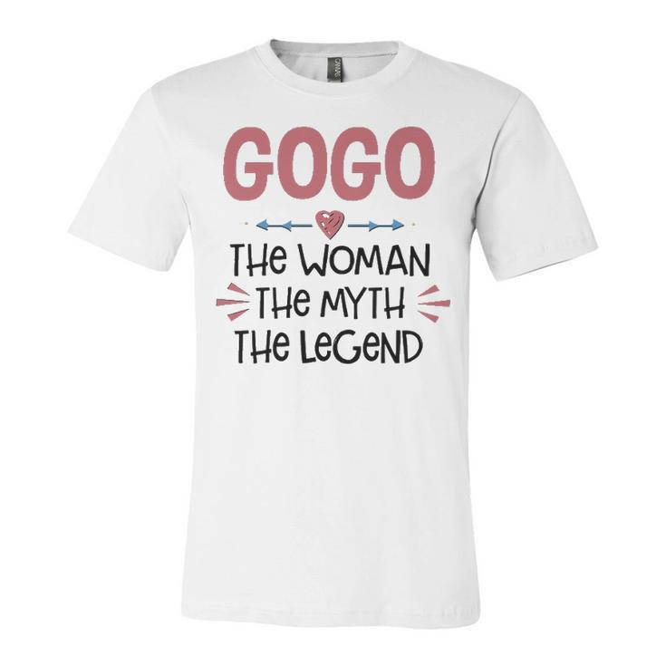 Gogo Grandma Gift   Gogo The Woman The Myth The Legend Unisex Jersey Short Sleeve Crewneck Tshirt