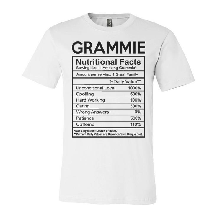 Grammie Grandma Gift   Grammie Nutritional Facts Unisex Jersey Short Sleeve Crewneck Tshirt