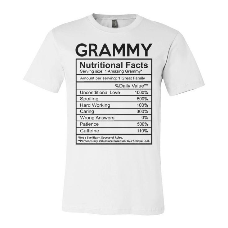 Grammy Grandma Gift   Grammy Nutritional Facts Unisex Jersey Short Sleeve Crewneck Tshirt