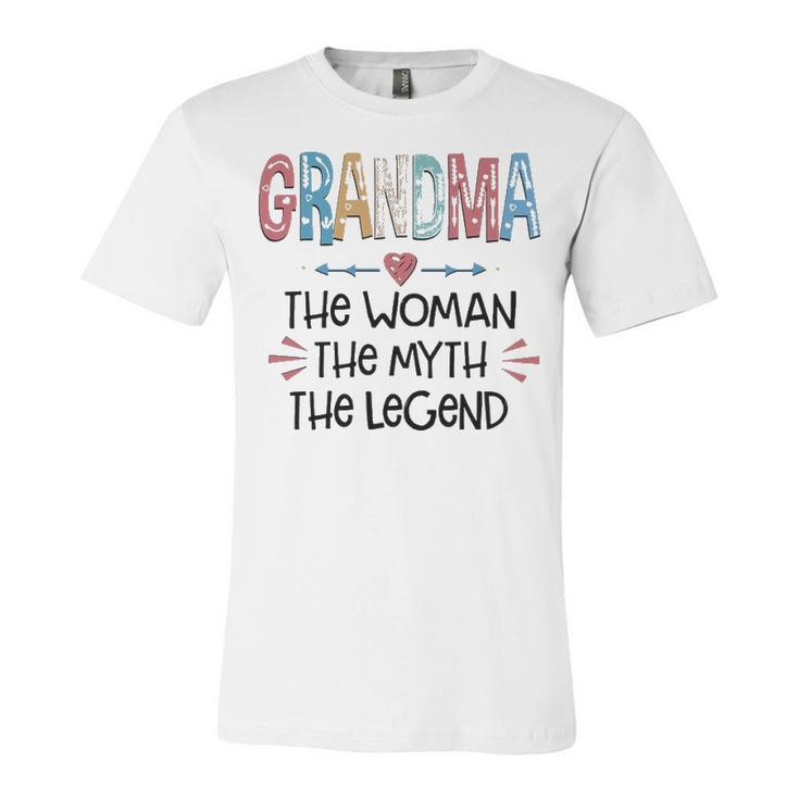 Grandma Gift   Grandma The Woman The Myth The Legend Unisex Jersey Short Sleeve Crewneck Tshirt