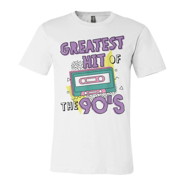 Greatest Hit Of The 90S Retro Cassette Tape Vintage Birthday  Unisex Jersey Short Sleeve Crewneck Tshirt