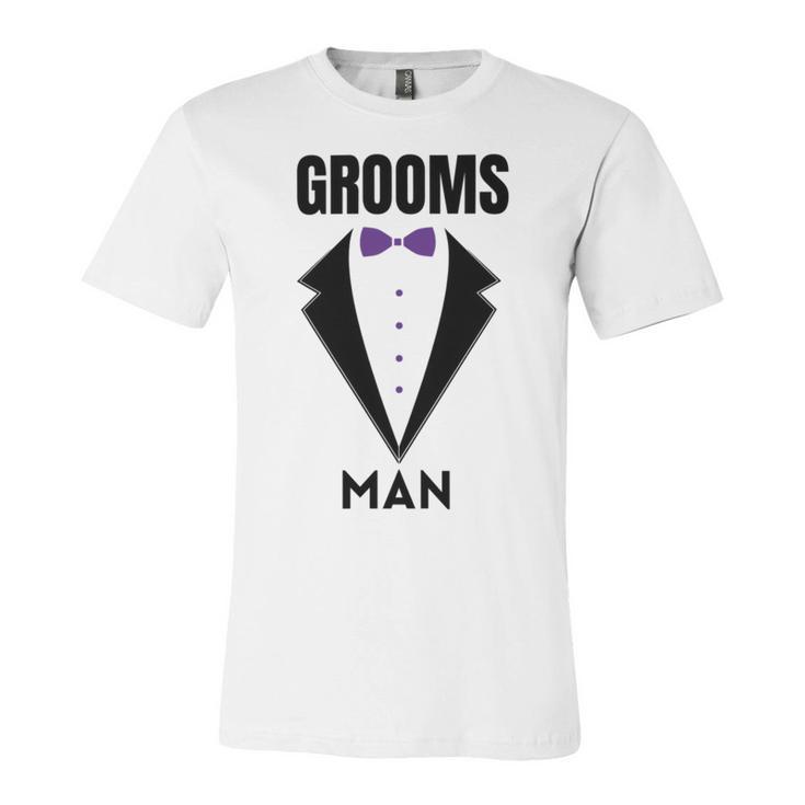 Groomsman Grooms Squad Stag Party Friends Themed Unisex Jersey Short Sleeve Crewneck Tshirt