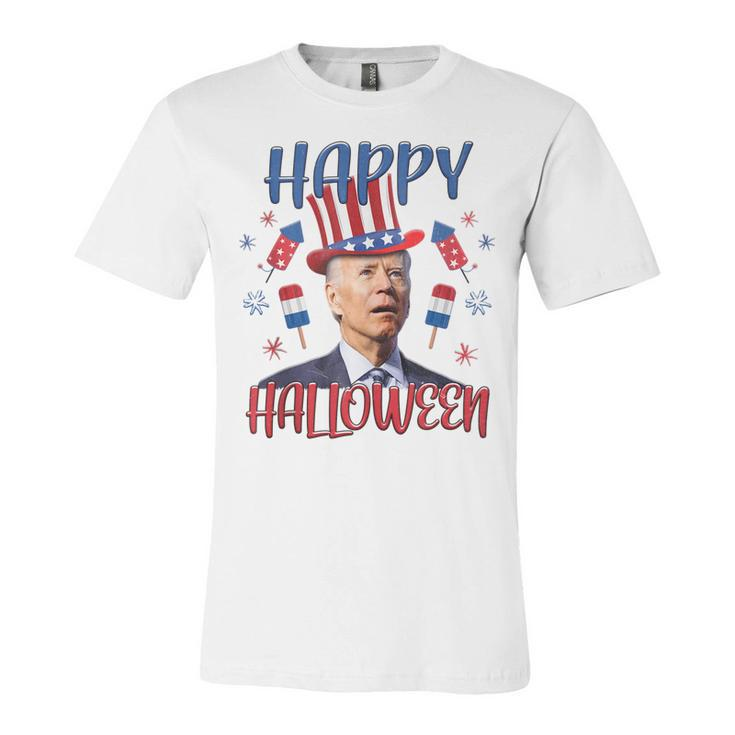 Halloween Funny Happy 4Th Of July Anti Joe Biden Men Women  Unisex Jersey Short Sleeve Crewneck Tshirt