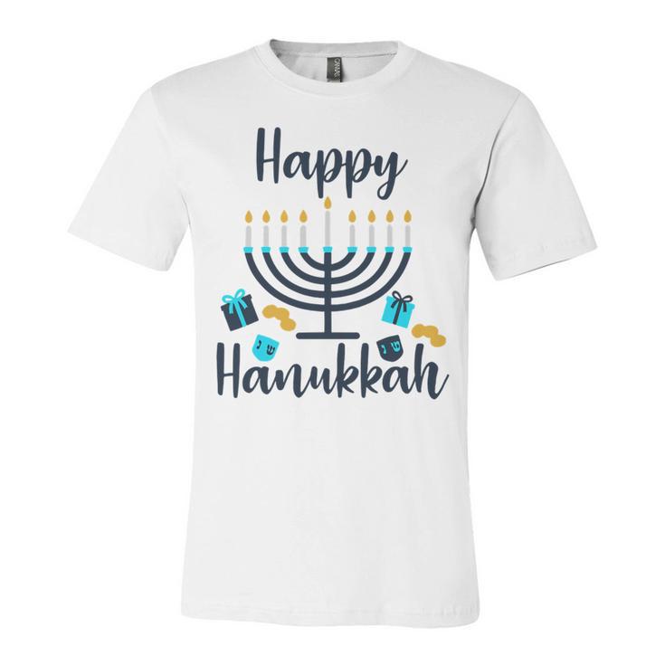 Happy Hanukkah Chanukah Pajama 893 Shirt Unisex Jersey Short Sleeve Crewneck Tshirt