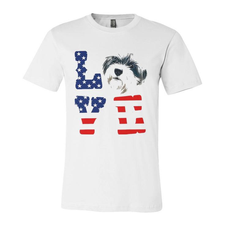 Havanese Love Dog American Flag 4Th Of July Usa Jersey T-Shirt