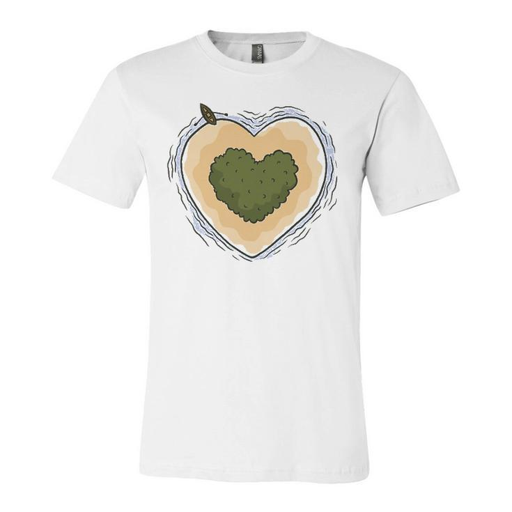 Heart Island Travel Boating Lover Jersey T-Shirt