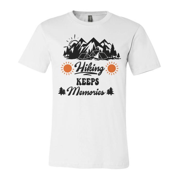 Hiking Keeps Memories V2 Unisex Jersey Short Sleeve Crewneck Tshirt