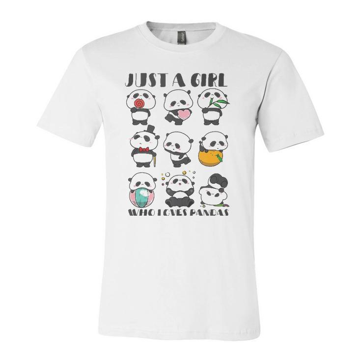 Just A Girl Who Loves Pandas For Lover Panda Jersey T-Shirt