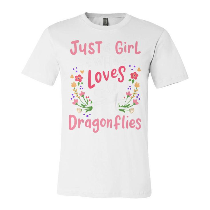 Kids Dragonfly Just A Girl Who Loves Dragonflies  Unisex Jersey Short Sleeve Crewneck Tshirt