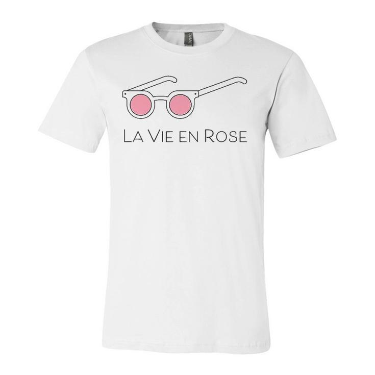 La Vie En Rose Pink Glasses Jersey T-Shirt