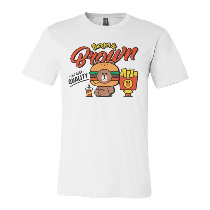 Line Friends Burger & Brown Jersey T-Shirt