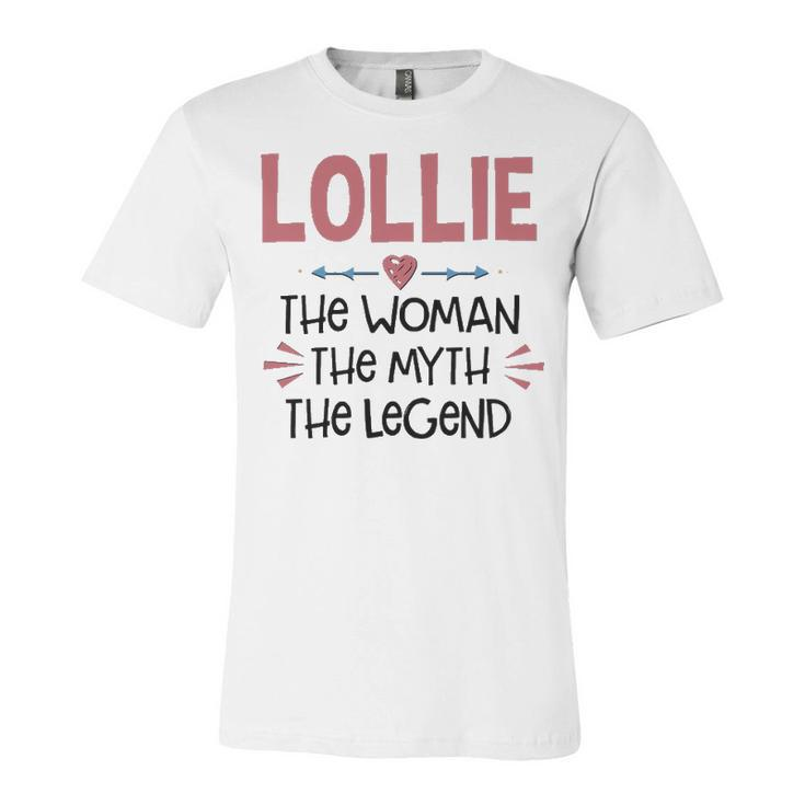 Lollie Grandma Gift   Lollie The Woman The Myth The Legend Unisex Jersey Short Sleeve Crewneck Tshirt