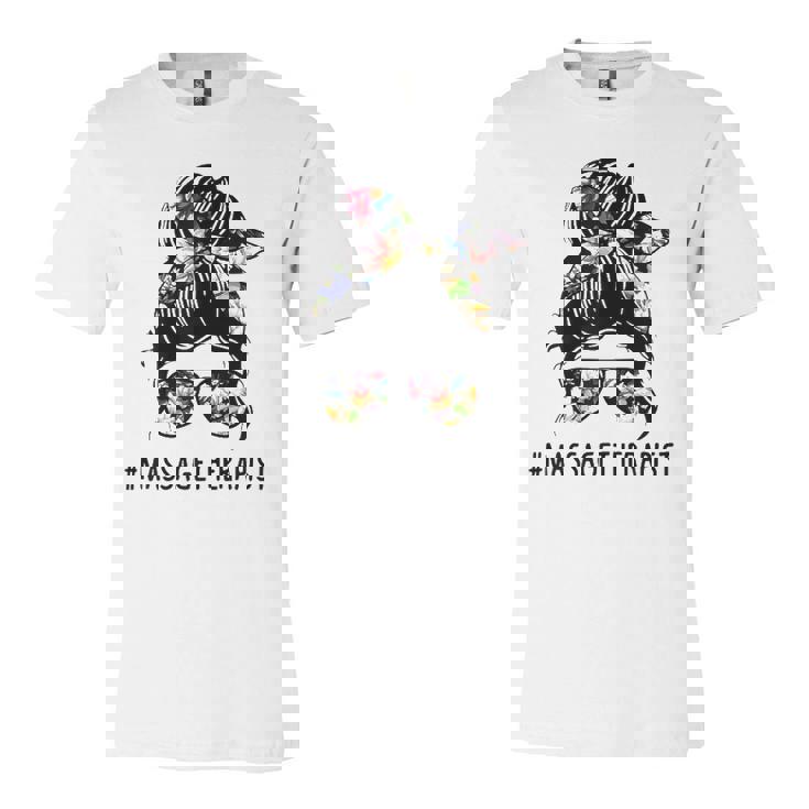 Lotus Massage Therapist Messy Bun Jersey T-Shirt